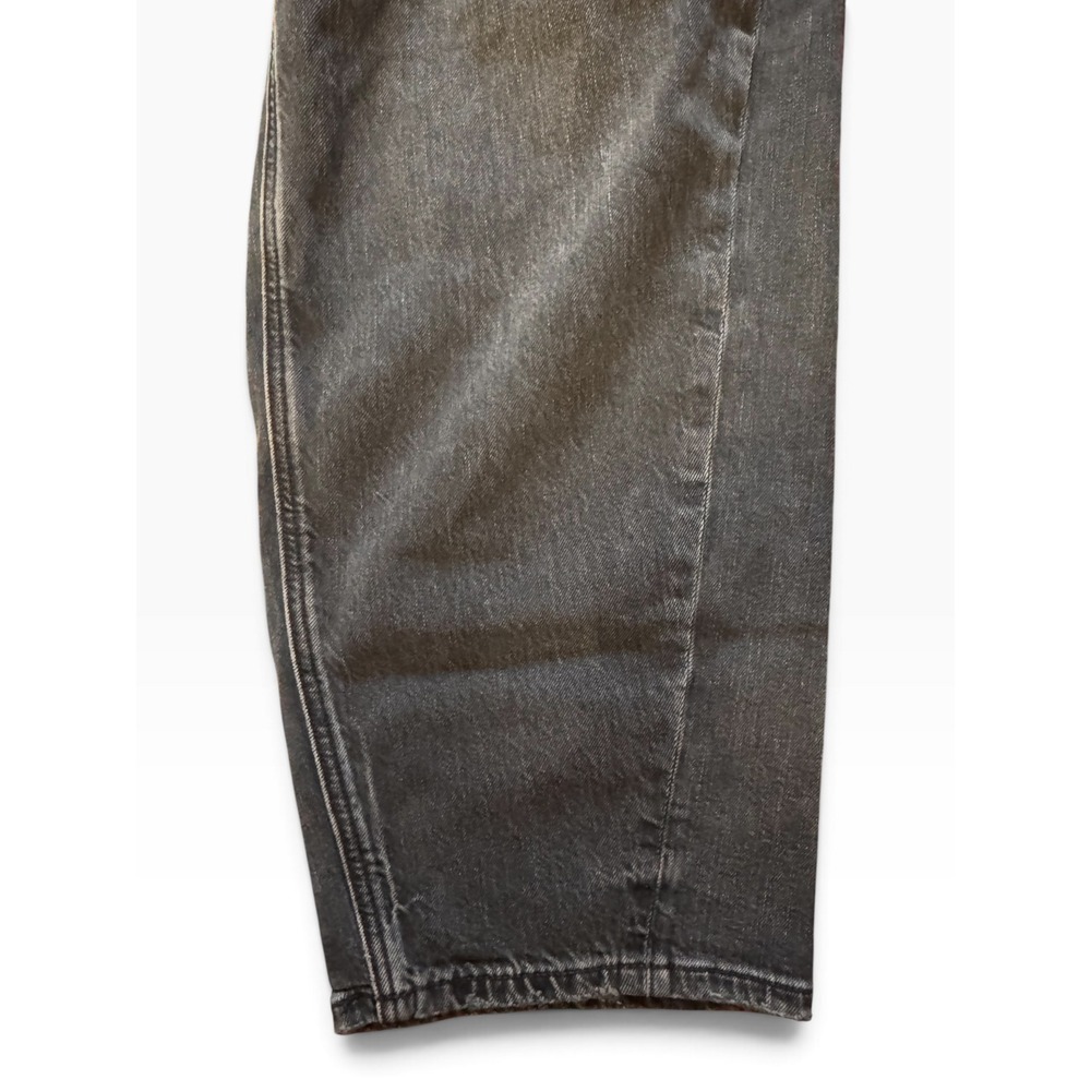 American Eagle Strigid Barrel Leg Jeans Washed Black Denim Size 2 Regular - Picture 4 of 6